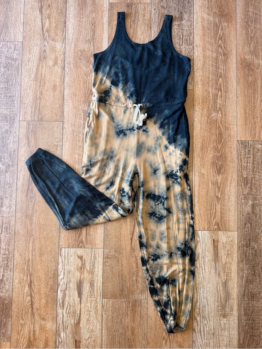 Electric & Rose Tie-Dye Black and Tan Women's Jumpsuit